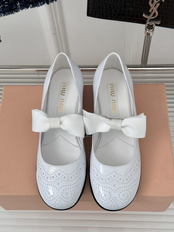 Miu Miu 25ss early spring new product thick heel shoes - Image 5