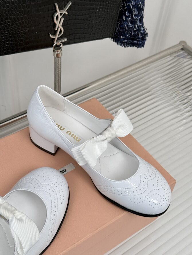 Miu Miu 25ss early spring new product thick heel shoes - Image 6