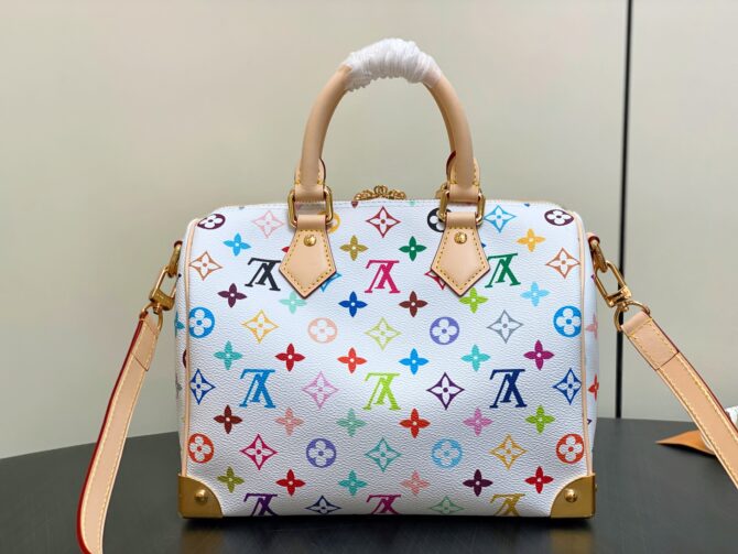 Lv White Speedy Pillow Bag - Image 6