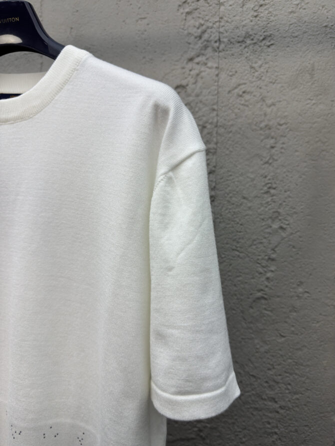 LOUISVUITTON hot diamond letter knitted short sleeves - Gambar 7